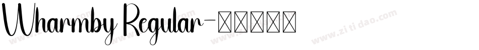 Wharmby Regular字体转换